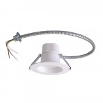RIGID CDR 4" DOWN LIGHT - WHITE REGRESSED TRIM - FLEX CABLE - 12W (980LM) - CRI 90 - SELECTABLE 30-35-40K -