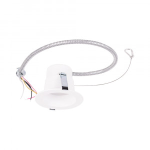 RIGID CDR 6" DOWN LIGHT - WHITE REGRESSED TRIM - FLEX CABLE - SELECTABLE 10-12-17W (850-1000-1500LM) - CRI 90 -