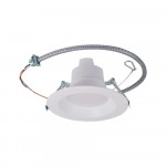RIGID COMMERCIAL DOWNLIGHT CDR WITH 12V AUX - 4" - 1HITE REGRESSED TRIM - FLEXCABLE - SELECTABLE 8-7-6W