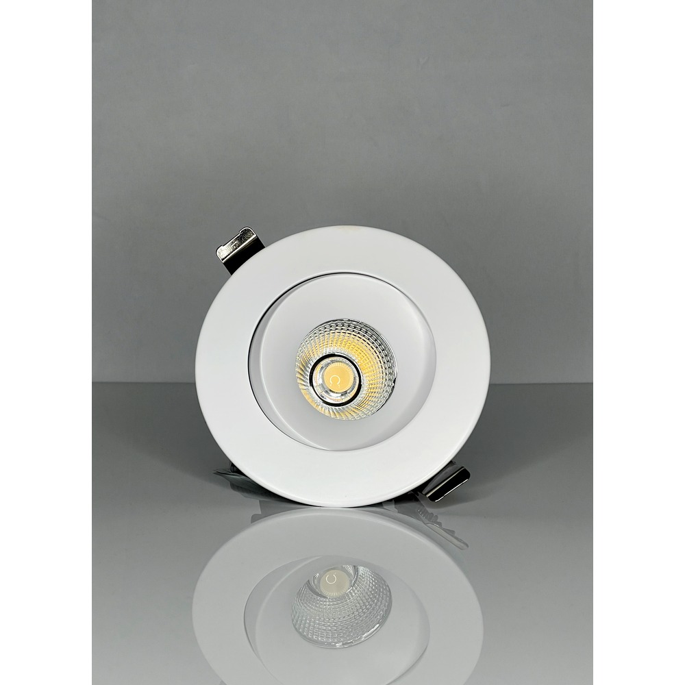 RIGID ECL - 4" DIA. BLANC - REGRESSED GIMBAL - 12W - SELECTABLE 5CCT - CRI≥90 - TRIAC DIMMABLE - 120V - 38 DEG. FT6