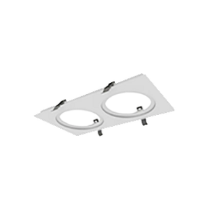 CADRE ECL 4 PO - 2 LUMIÈRES - BLANC - COMPATIBLE AVEC RGD-ECL & EDA-ECL 4"