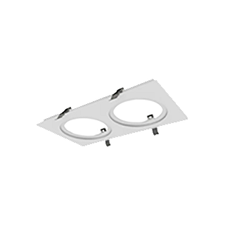 CADRE ECL 4 PO - 2 LUMIÈRES - BLANC - COMPATIBLE AVEC RGD-ECL & EDA-ECL 4"