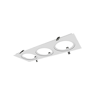 CADRE ECL 4 PO - 3 LUMIÈRES - BLANC - COMPATIBLE RGD-ECL & EDA-ECL 4"
