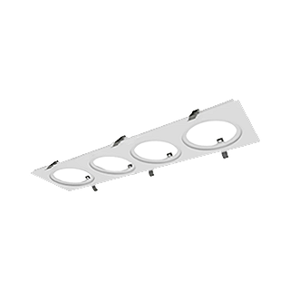 ECL - 4" - CADRE 4 LUMIÈRES - BLANC - COMPATIBLE AVEC RGD-ECL & EDA-ECL 4"