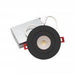 RGD-JH2 - 4" - SWIVEL DOWN LIGHT - 360° EYEBALL - 9W (750LM) - SELECTABLE 27-30-35-40-50K - 120V - BLACK - ES - IC