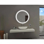 FROSTED ROUND BACKLIT LED MIRROR