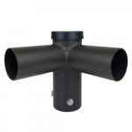 Twin Spoke Round Pole Mount - 90 Deg - 2-3/8" O.D. Tenon