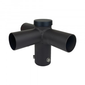 Three Spoke Round Pole Mount - 90 Deg - 2-3/8" O.D. Tenon