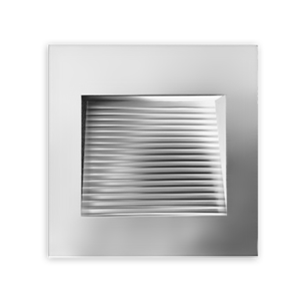 SL-1 - 1W - 120V - 30K. 3 X 3 X 3 POUCES. NON DIMMABLE. TROU À PERCER DE 21/4 X 23/4. TRANSFORMATEUR INTÉGRÉ - BRUSHED