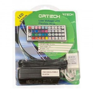 5 METER LED STRIP LIGHT KIT - RGB - WITH REMOTE INCLUDED IN PACKAGING