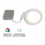 6" 13W 3000K RGB Tunable White 2700K-4000K WiFi LED Recessed Light Matte White