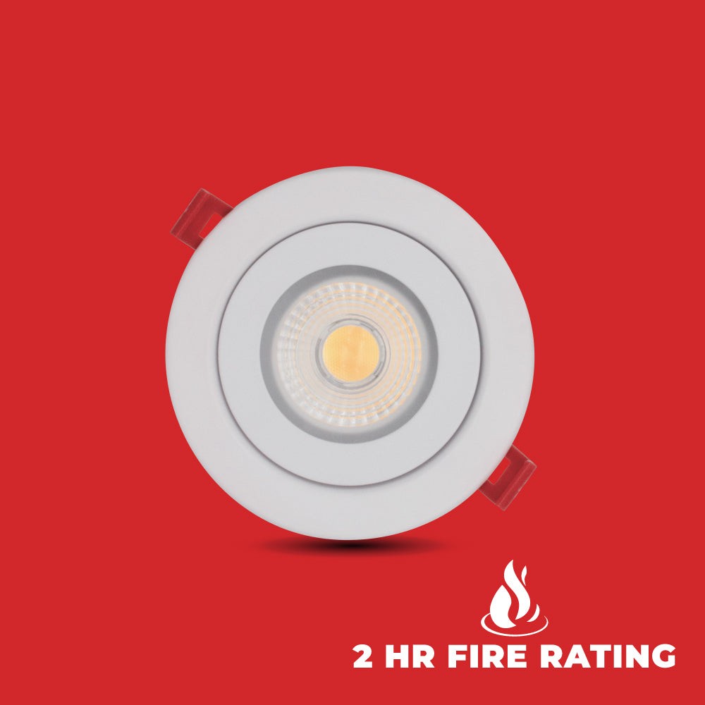 4" SLIM DISC FLOATING GIMBAL FIRE RATED LED FIXTURE. 5CCT (2700K - 1000K - 1500K - 1000K - 1000K)  - 9WATTS -