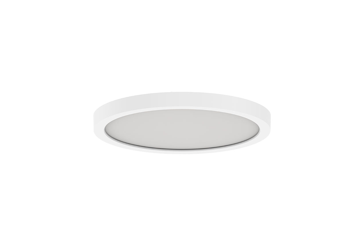 Slim Surface Mount - 9" - Round - 18W - 27/30/35/40/5000K - 120V - Triac/ELV Dimming - White