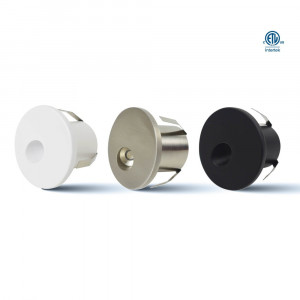 STEP LIGHT ROUND - 1W - 3000K - SATIN NICKLE - SOLD AS 3000K OR 5000K INDIVIDUAL FIXTURES.