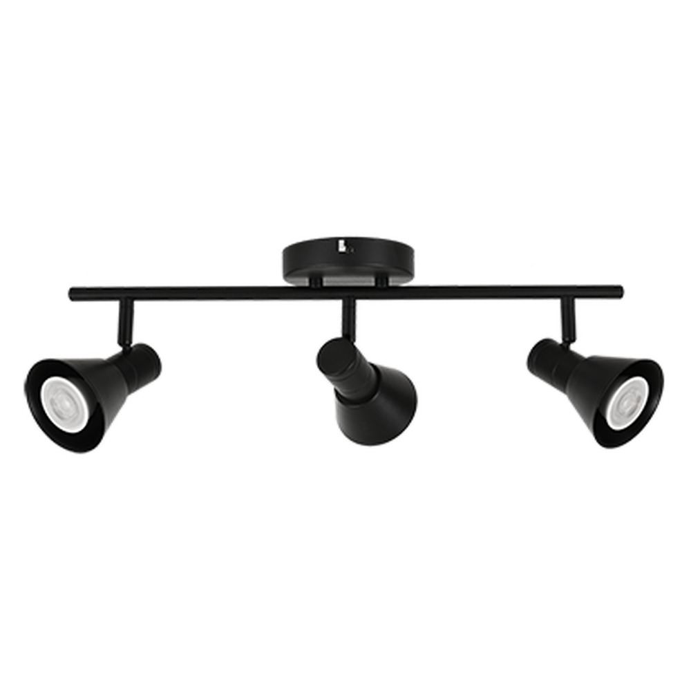 LED TRACK LIGHT FOR GU10 BULBS - SERIES 190 - 3 LIGHTS - BLACK