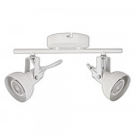 LED TRACK LIGHT FOR GU10 BULBS - SERIES 215 - 2 LIGHTS - WHITE