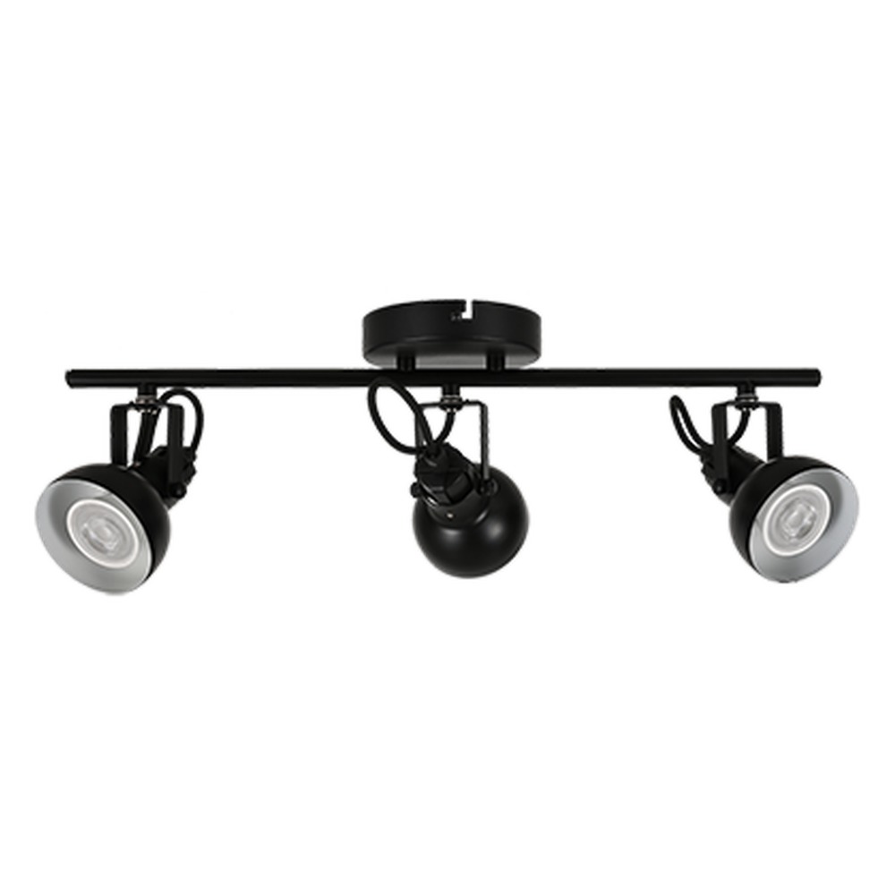LED TRACK LIGHT FOR GU10 BULBS - SERIES 215 - 3 LIGHTS - BLACK