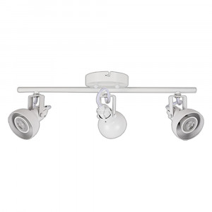 LED TRACK LIGHT FOR GU10 BULBS - SERIES 215 - 3 LIGHTS - WHITE