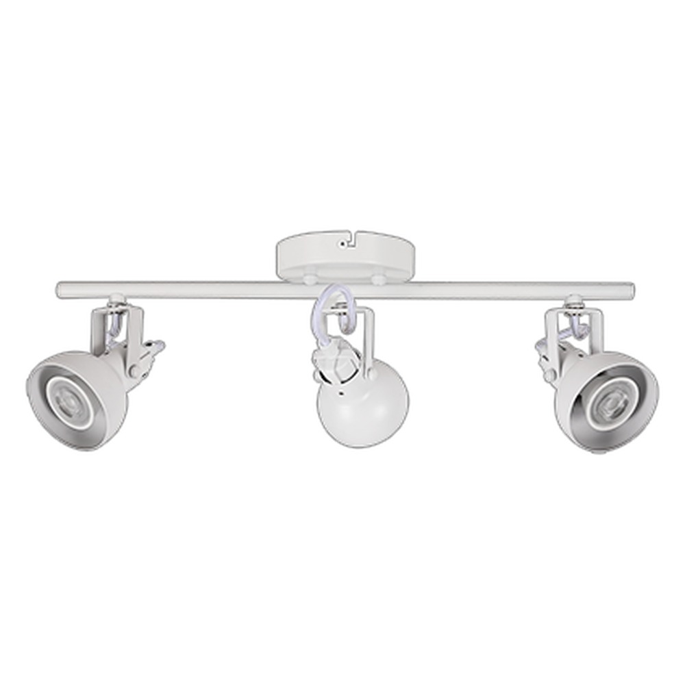 LED TRACK LIGHT FOR GU10 BULBS - SERIES 215 - 3 LIGHTS - WHITE