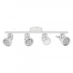 LED TRACK LIGHT FOR GU10 BULBS - SERIES 215 - 4 LIGHTS - WHITE