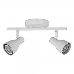 LED TRACK LIGHT FOR GU10 BULBS - SERIES 304 - 2 LIGHTS - WHITE