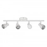 LED TRACK LIGHT FOR GU10 BULBS - SERIES 304 - 4 LIGHTS - WHITE