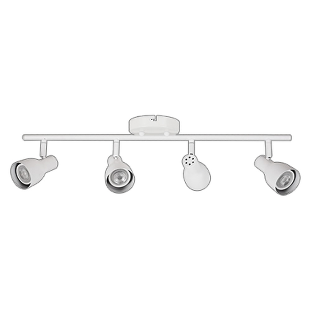 LED TRACK LIGHT FOR GU10 BULBS - SERIES 304 - 4 LIGHTS - WHITE