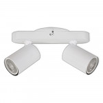 LED TRACK LIGHT FOR GU10 BULBS - SERIES 104 - 2 LIGHTS - WHITE