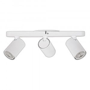 LED TRACK LIGHT FOR GU10 BULBS - SERIES 104 - 3 LIGHTS - WHITE