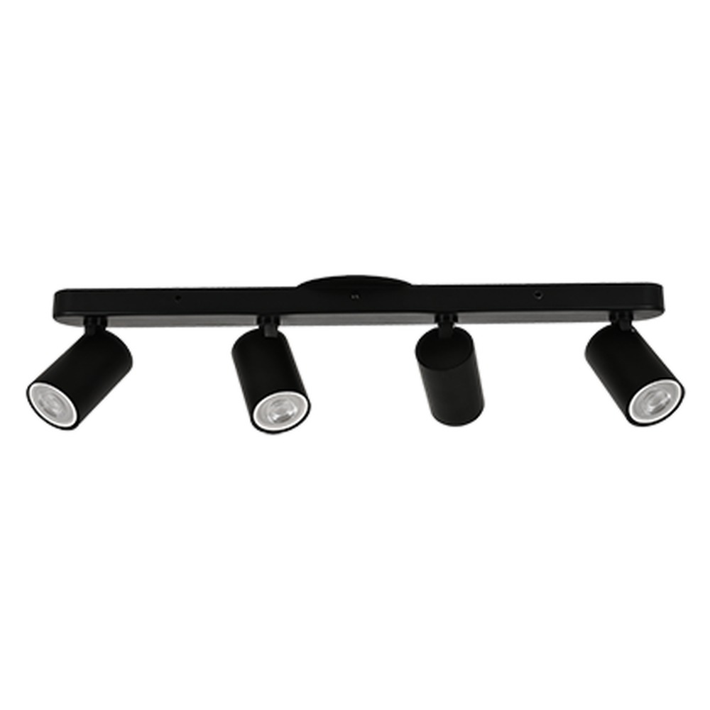 LED TRACK LIGHT FOR GU10 BULBS - SERIES 104 - 4 LIGHTS - BLACK