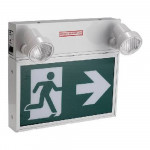 Running Man Combo LED Emergency Exit Sign - Metal