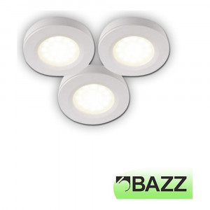 3 rondelles LED 3W chaque 300 lumens sous-comptoir Blanc