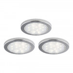 3 rondelles minces LED 1.5W chaque sous-comptoir Chrome