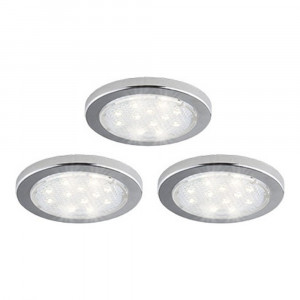 3 rondelles minces LED 1.5W chaque sous-comptoir Chrome