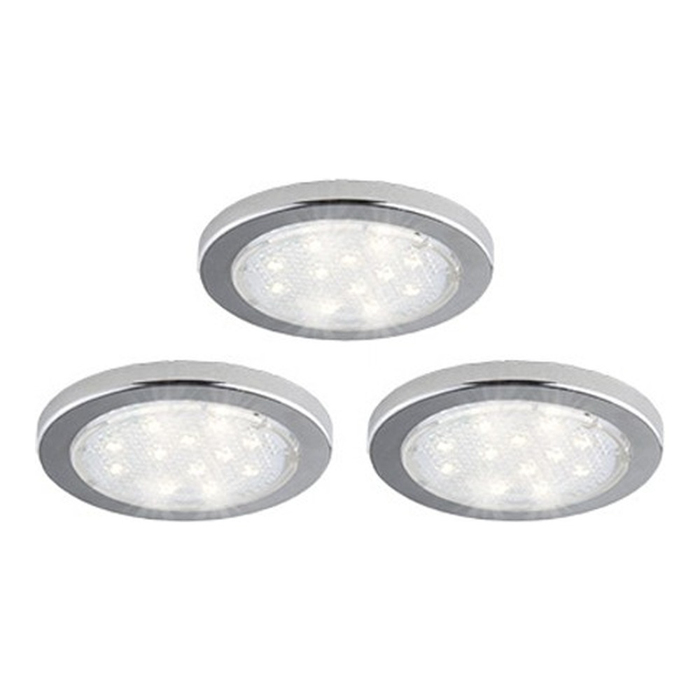3 rondelles minces LED 1.5W chaque sous-comptoir Chrome