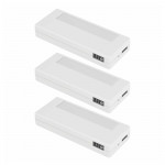 3-pack LED garde-robe rechargeable 3000K 40 lumens chaque Blanc