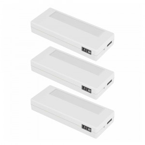 3-pack LED garde-robe rechargeable 3000K 40 lumens chaque Blanc