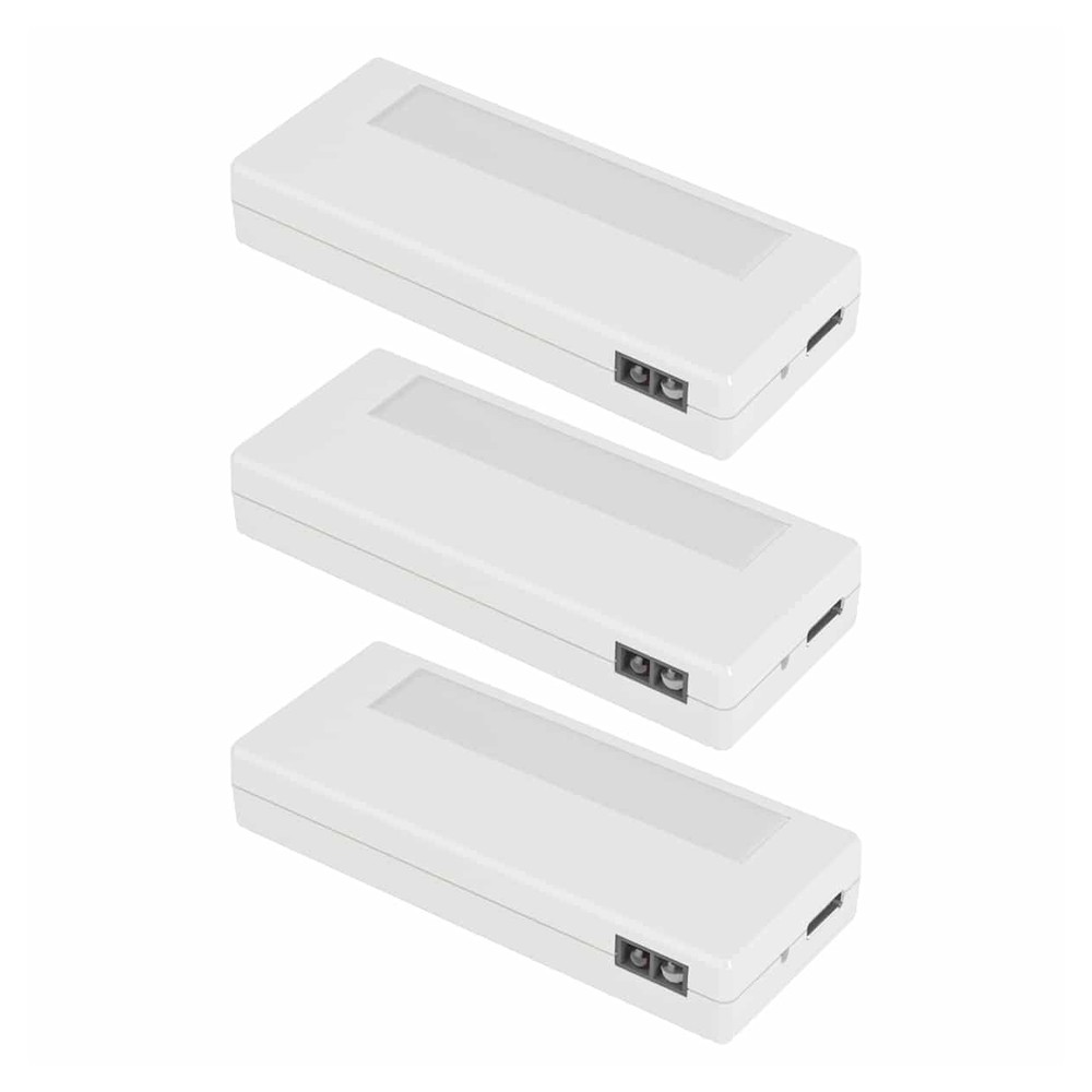 3-pack LED garde-robe rechargeable 3000K 40 lumens chaque Blanc