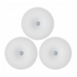 3-pack rondelles LED rechargeables 3000K 80 lumens chaque Blanc