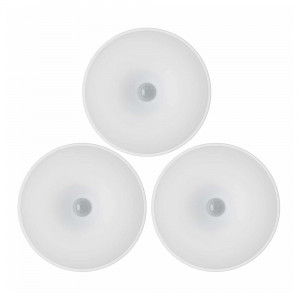 3-pack rondelles LED rechargeables 3000K 80 lumens chaque Blanc