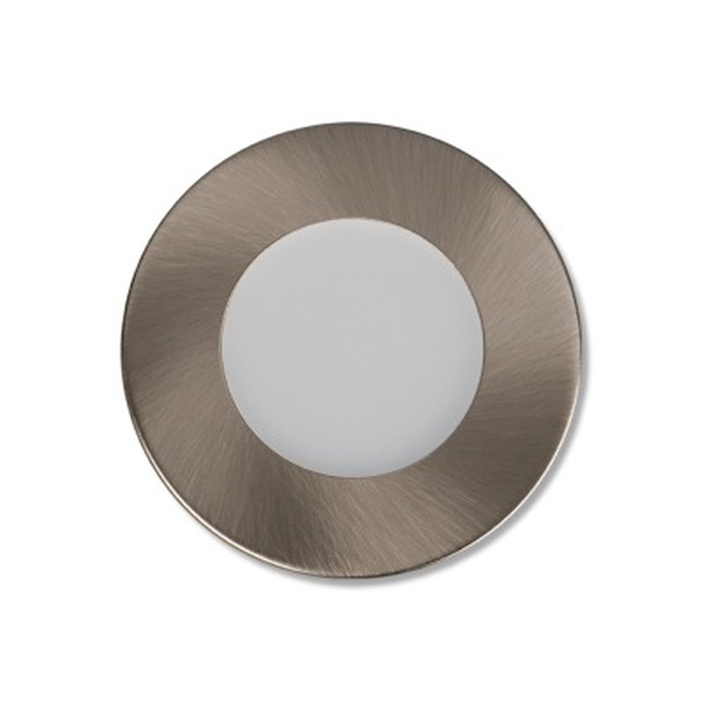 Under Cabinet Puck Light - Mount + Trim only - Brushed Nickel - V2