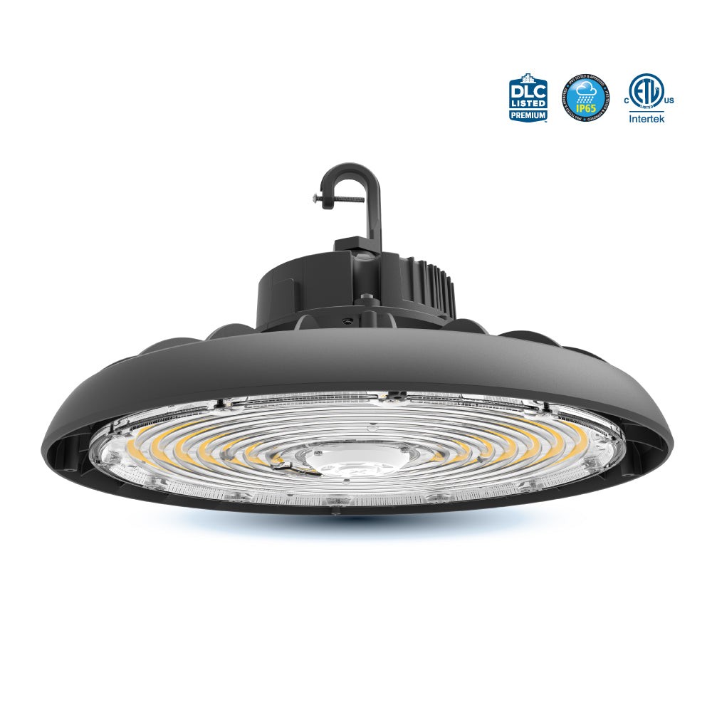 LED UFO HIGH BAY 3CCT (3500K - 1000K AND 5000K) + 3 WATTAGE SELECTABLE (150W - 100W AND 240W) - 135L/WATT OR