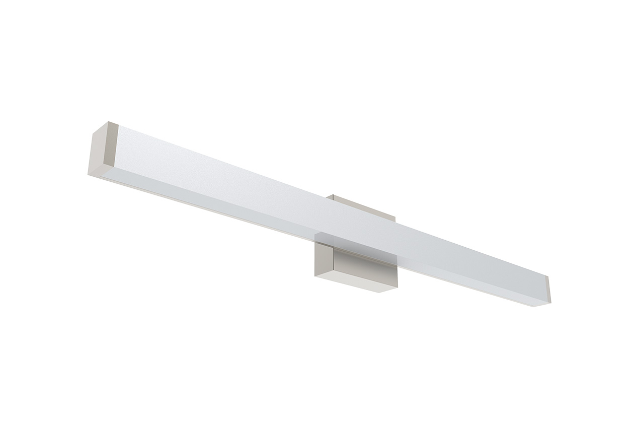 Vanity Light - 3ft - Square - 18/23/30W - 27/30/35/40/5000K - 120-277V - Triac Dimming - Brushed Nickel