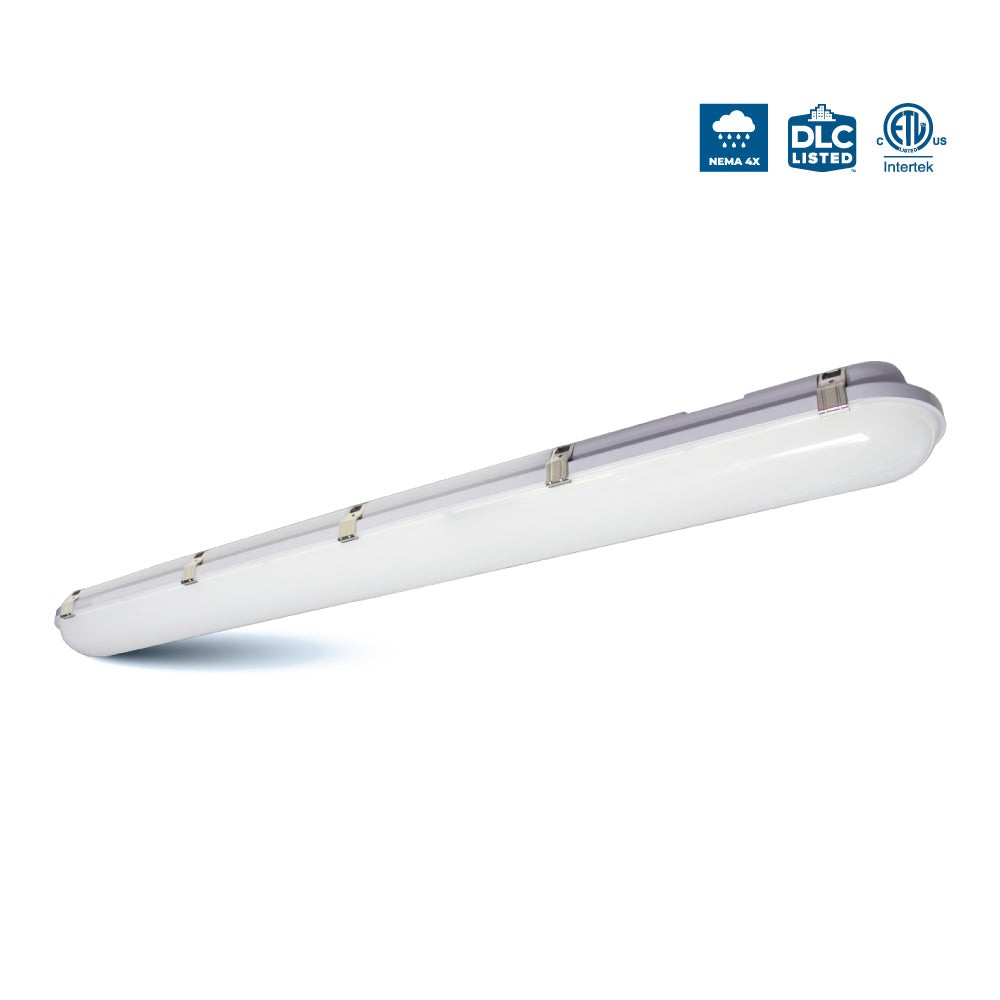 WIDE 4.7" VAPOR TIGHT LED FIXTURE WITHOUT MOTION SENSOR - 3CCT (3500K - 1000K - 1000K) AND WATTAGE (40W - 10W -) SELECTABLE