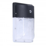 Wall pack mini 120 deg. 13W 100-277V 40K black clear int. photo. DLC Premium - DLC ID PD6KF2TD - 1 -765 Lumens