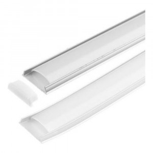 LED STRIP LIGHT CHANNEL WITH 13MM WIDTH - ALUMINUM BACK & PLASTIC COVER 2 METERS